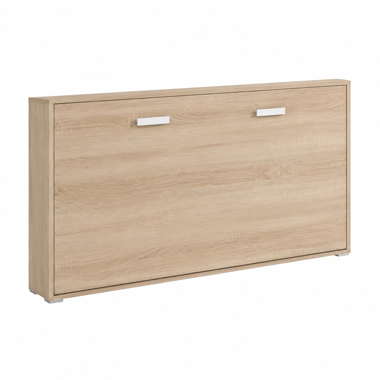 Cama Plegable 90x190 cm - Solución Práctica para Espacios Pequeños - Anclaje en Pared Necesario - Acabado en Roble