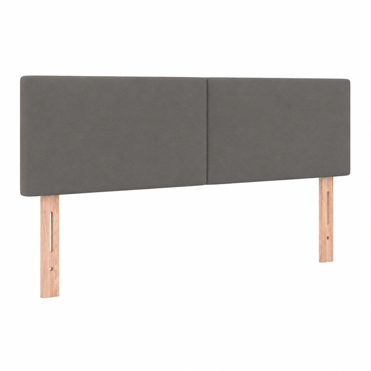 Cabecero Tapizado con Luces LED en Cuero Sintético Negro para Cama Doble