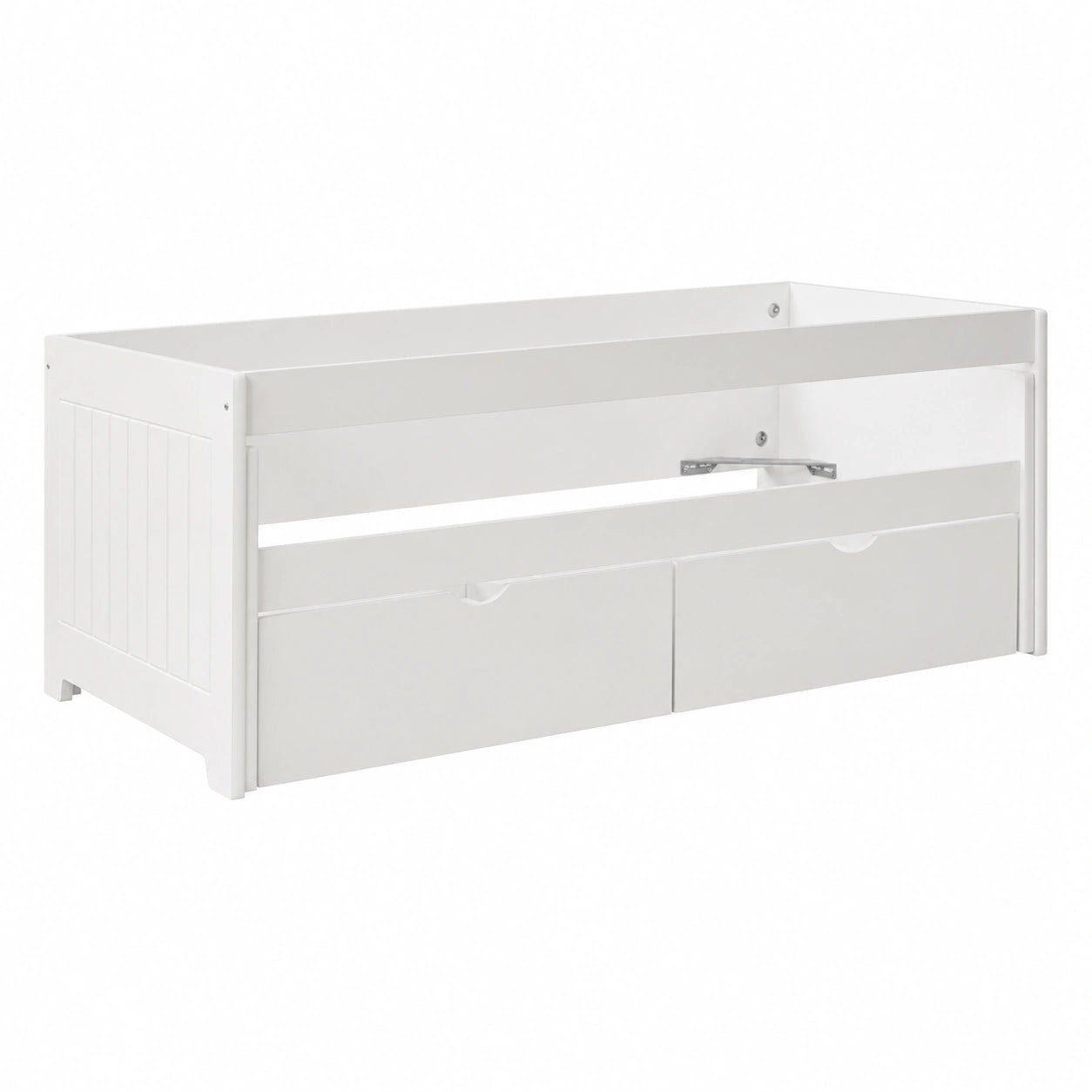 Cama Nido Juvenil 90x190 cm con Cajones, Ahorro de Espacio en Madera Blanca MDF