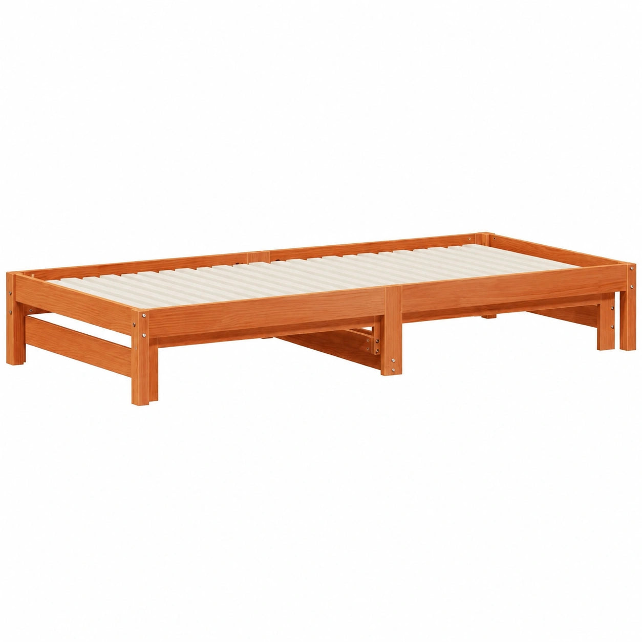 Sofá Cama Nido de Madera Maciza de Pino Marrón para Salón