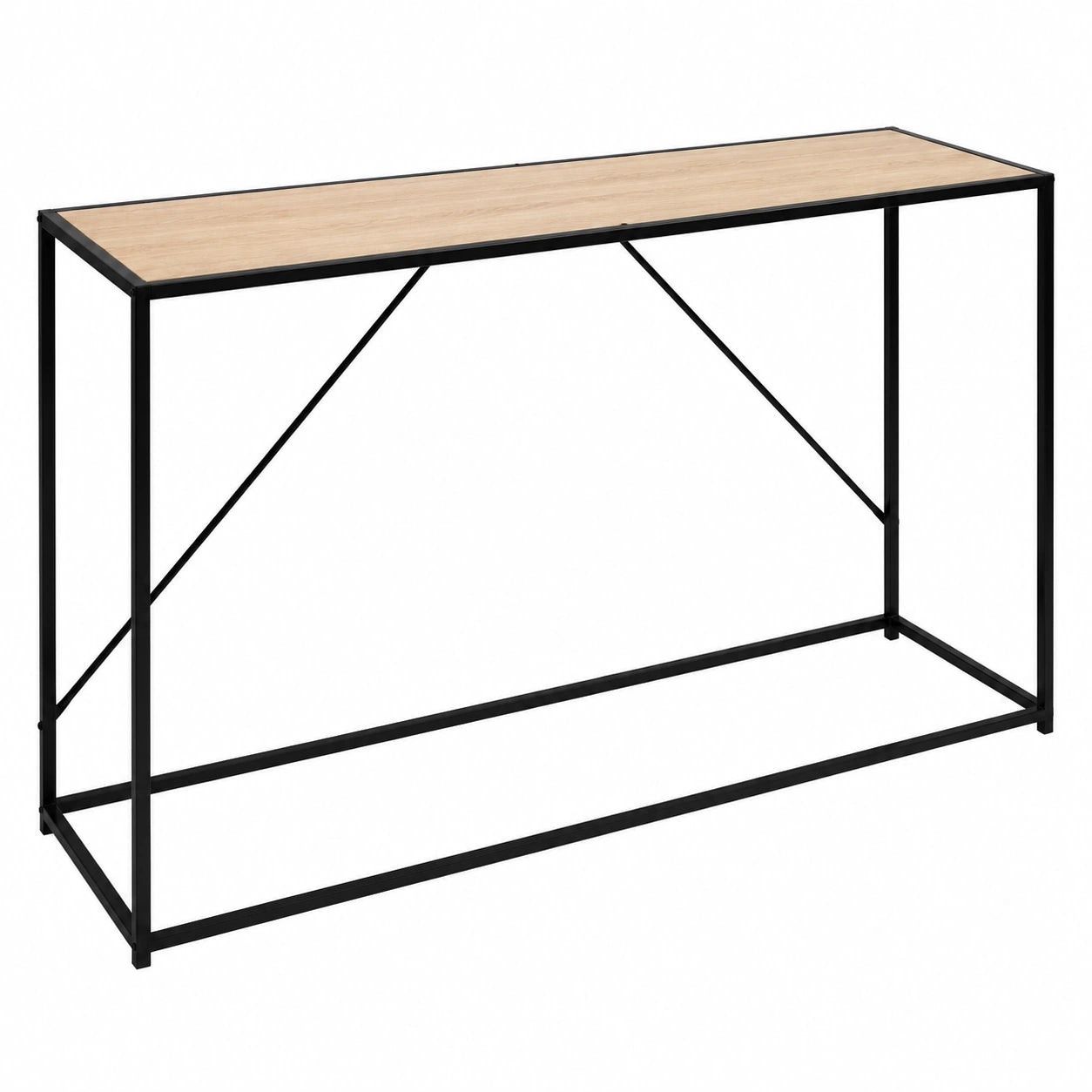 Consola Multifuncional de Hierro con Estante, 120x40x85cm