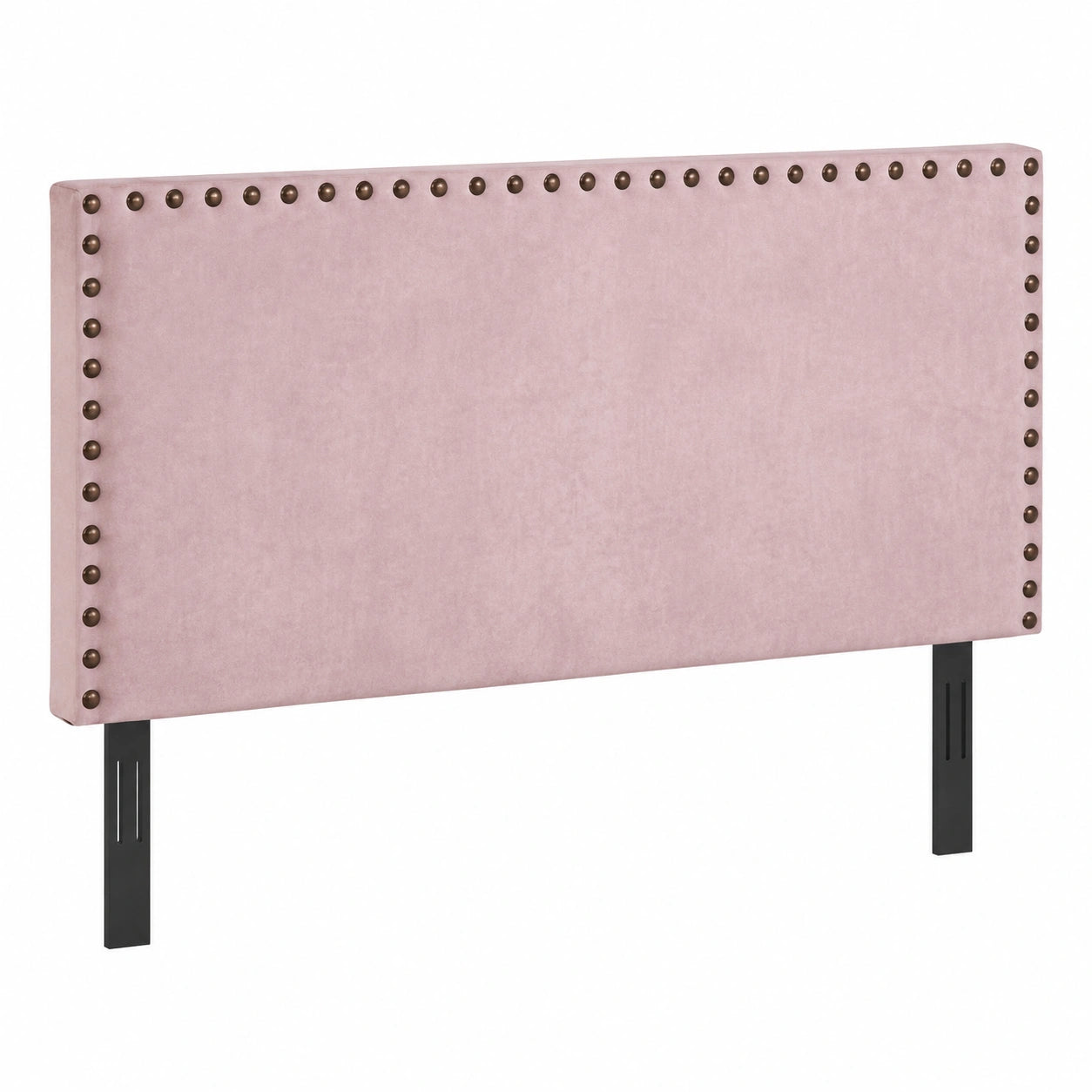 Cabecero Tapizado Rosa Antimanchas con Tachuelas 150x70 cm