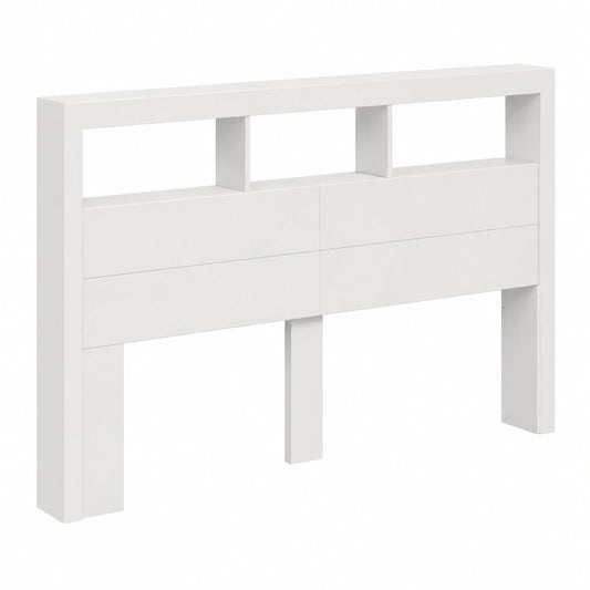 Cabecero con LED para Cama 160 cm Blanco Moderno