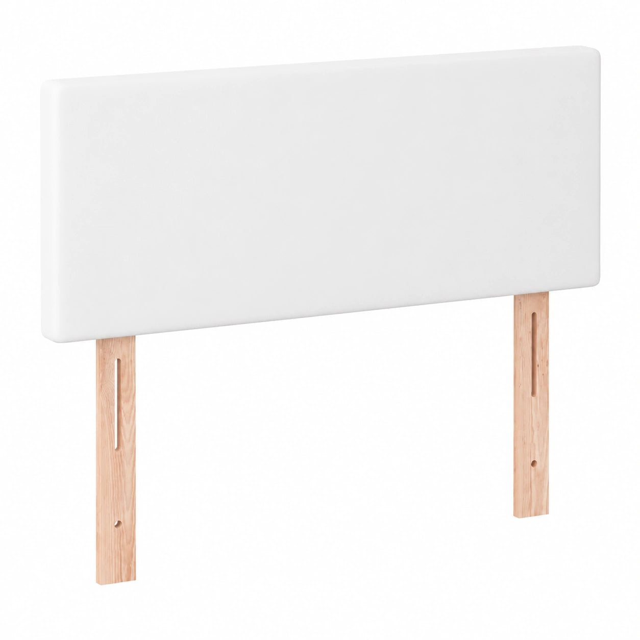 Cabecero de Cama Tapizado en Cuero Sintético Blanco 90x5x78/88 cm, Antimanchas y Elástico