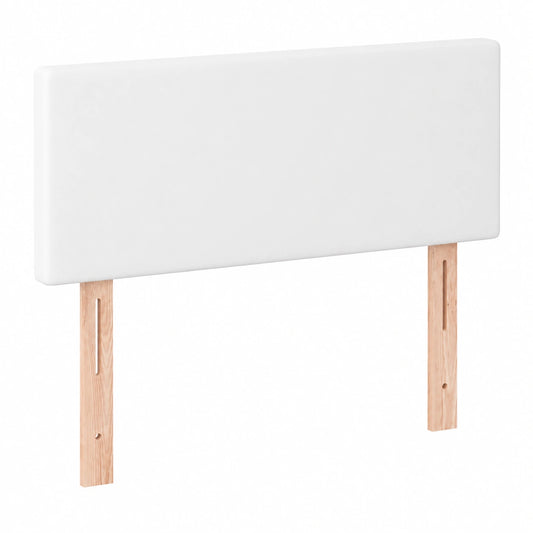 Cabecero de Cama Tapizado en Cuero Sintético Blanco 90x5x78/88 cm, Antimanchas y Elástico