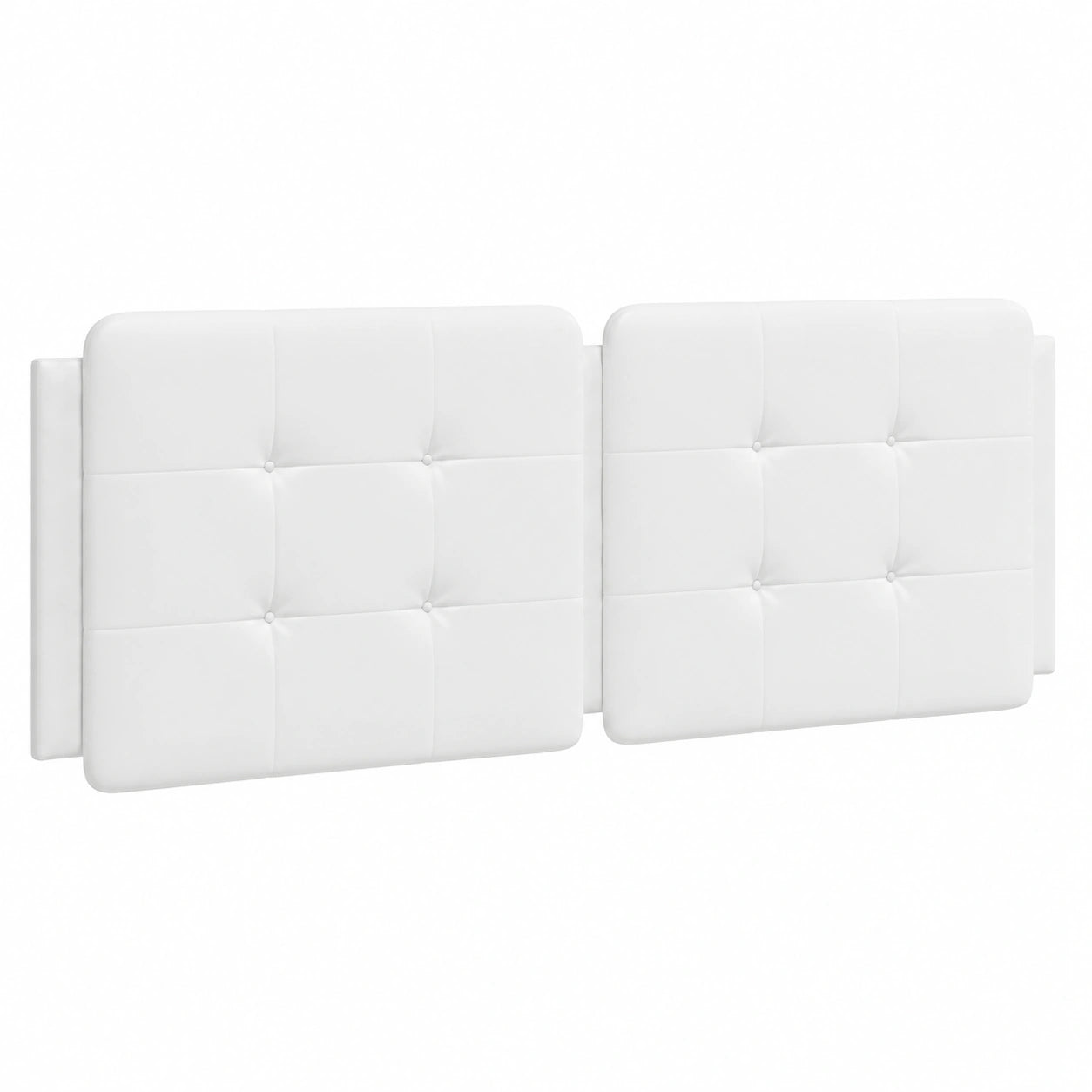 Cabecero de Cama Tapizado Zadar en Cuero Sintético Blanco 120 cm