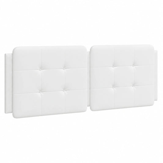 Cabecero de Cama Tapizado Zadar en Cuero Sintético Blanco 120 cm