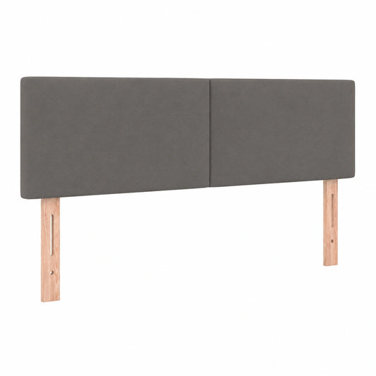 Cabecero Tapizado con Luces LED en Cuero Sintético Negro para Cama Doble