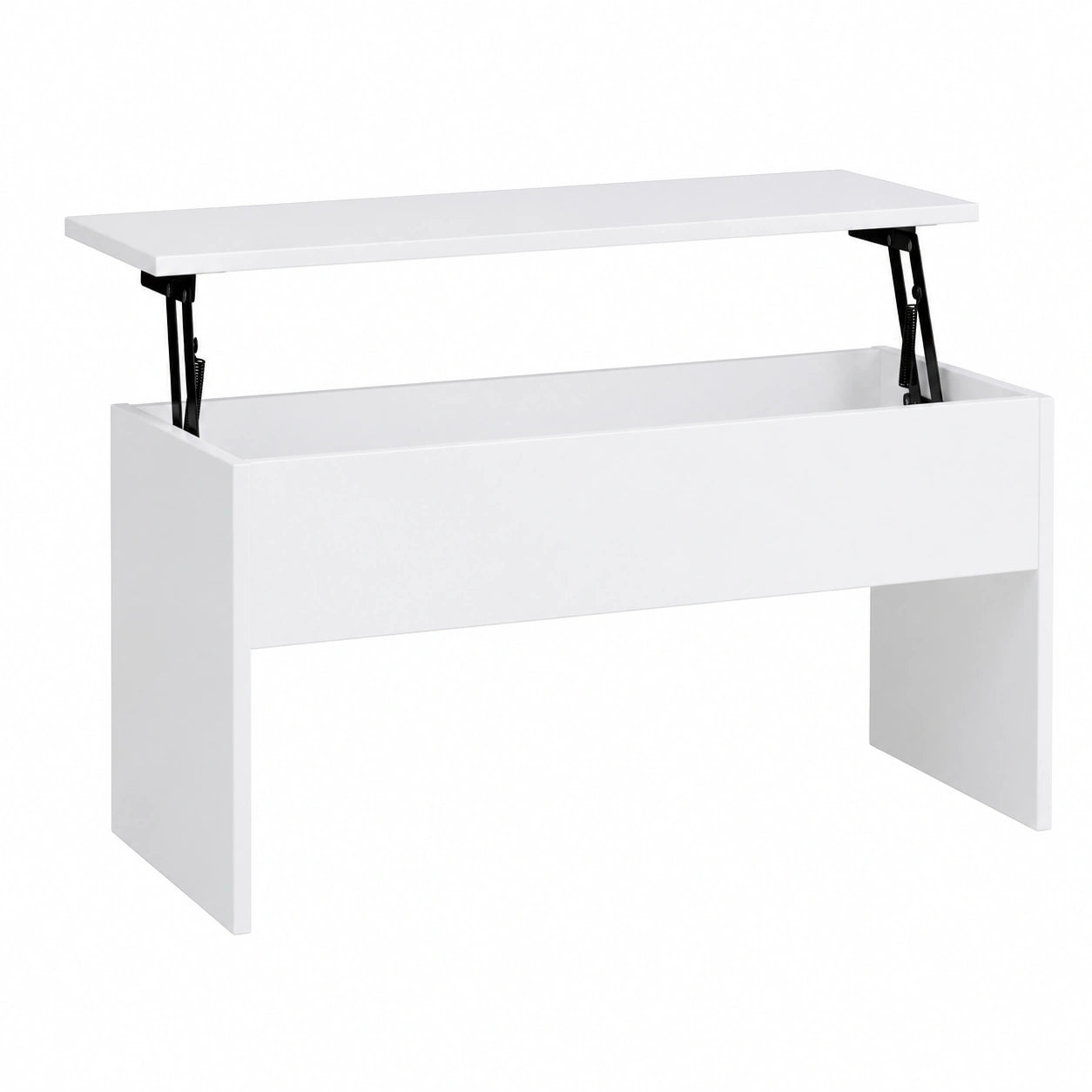 Mesa de Centro Blanca de Madera para Sala de Estar 80x50,5x41,5 cm