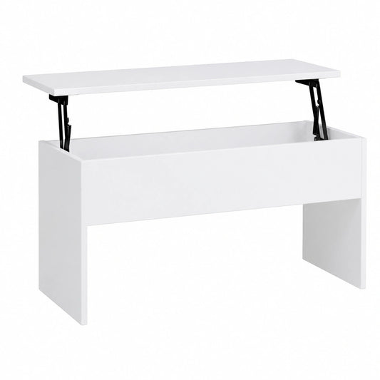 Mesa de Centro Blanca de Madera para Sala de Estar 80x50,5x41,5 cm