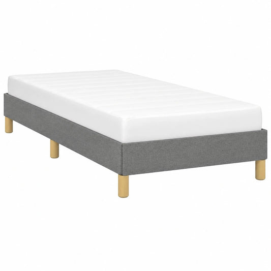 Cama Individual Tapizada en Tela Gris Oscuro 90x190 cm para Dormitorio
