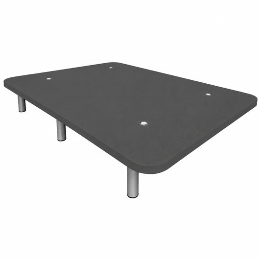 Base para Cama Reforzada con 5 Barras, 6 Patas Metálicas, 90x190 cm, Gris Oscuro