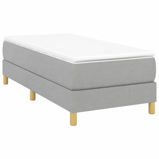 Base de Cama Tapizada Gris Claro 80x200 cm con Somier de Listones VidaXL