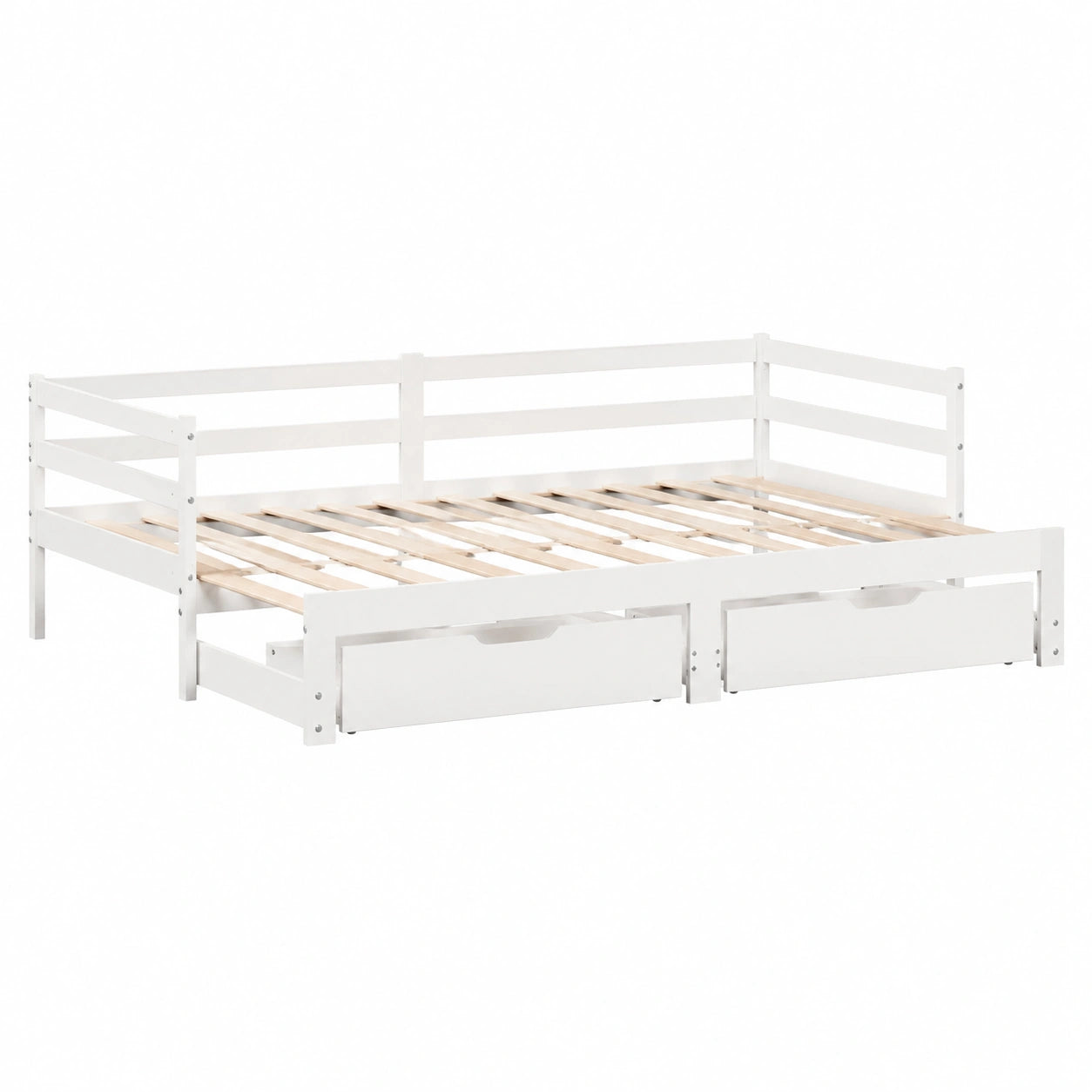 Cama Nido con Cajones Blanco 80x200 cm sin Colchón