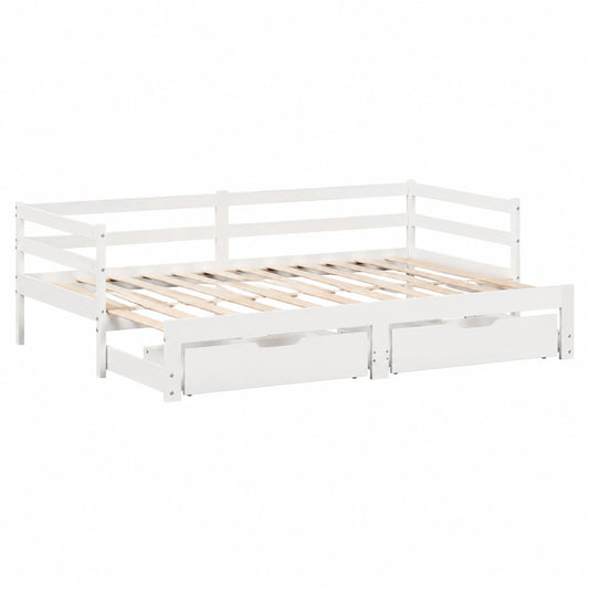 Cama Nido con Cajones Blanco 80x200 cm sin Colchón