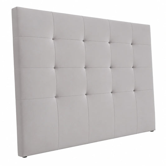 Cabecero Tapizado Elegante para Cama Individual, Matrimonial o Queen, Color Gris
