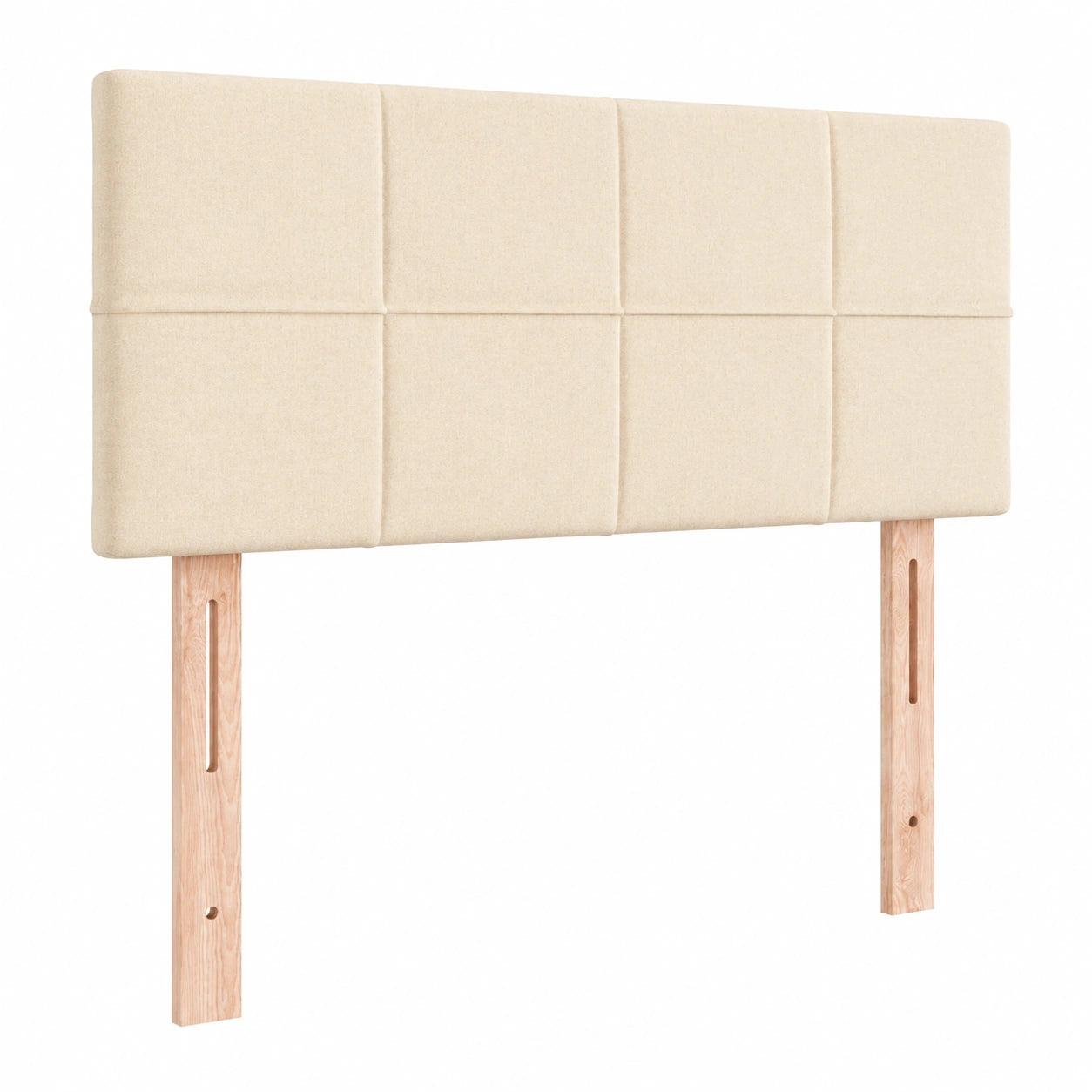 Cabecero de Cama Acolchado Antimanchas en Tela Crema 100x5x78/88 cm