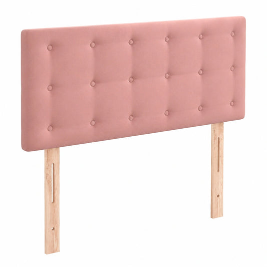 Cabecero de Cama Tapizado en Terciopelo Rosa 90x5x78/88 cm para Dormitorio