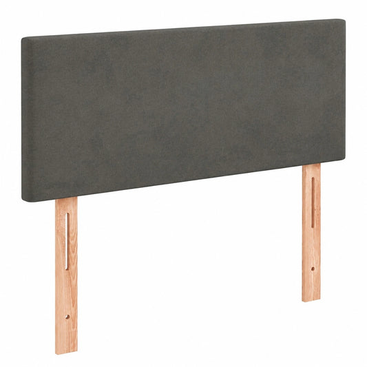 Cabecero de Cama Individual con LED de Terciopelo Gris Oscuro 90x5x78 cm