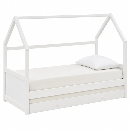 Cama Nido Infantil de Pino Blanco 90x190cm - Modelo Hurra
