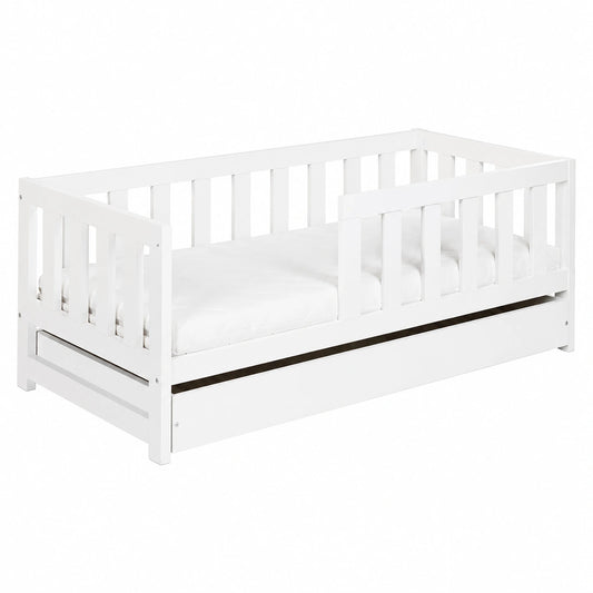 Cama Infantil Amelia 160x80 cm Blanca con Cajón Extraíble